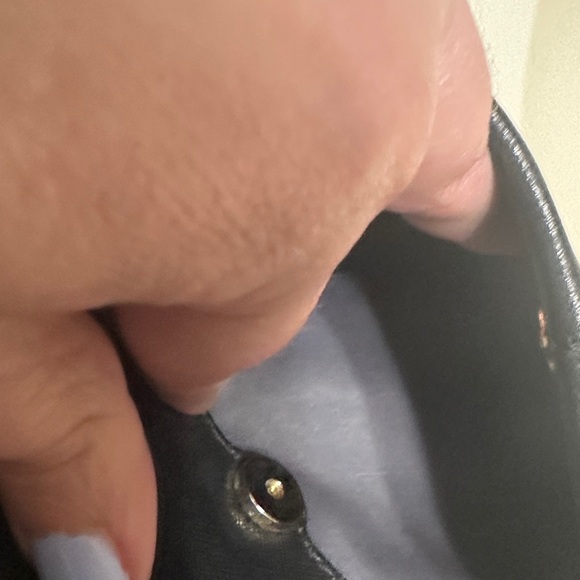 Coach Madison Black Leather Handbag with gold trim - Picture 11 of 16